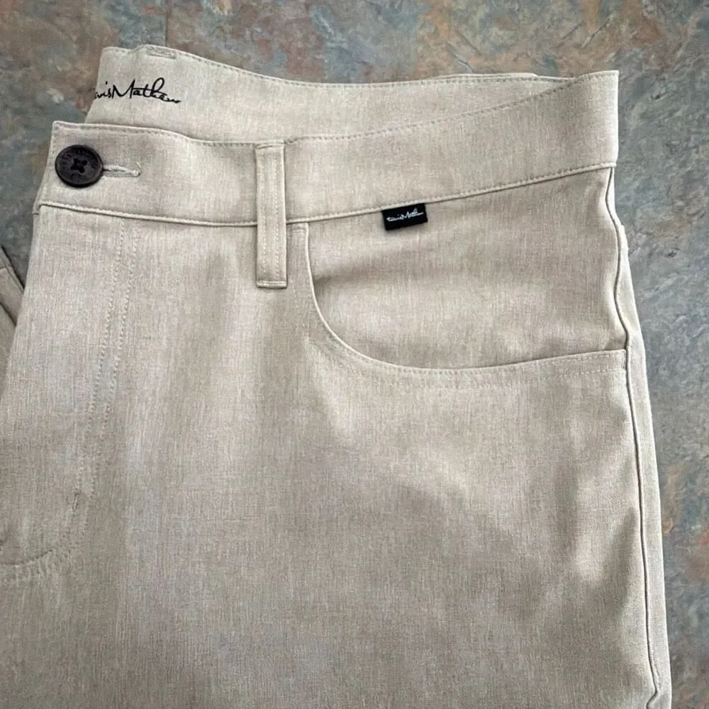 Travis Mathew Trevino Golf Pants Men’s 36 Oatmeal Stretchy